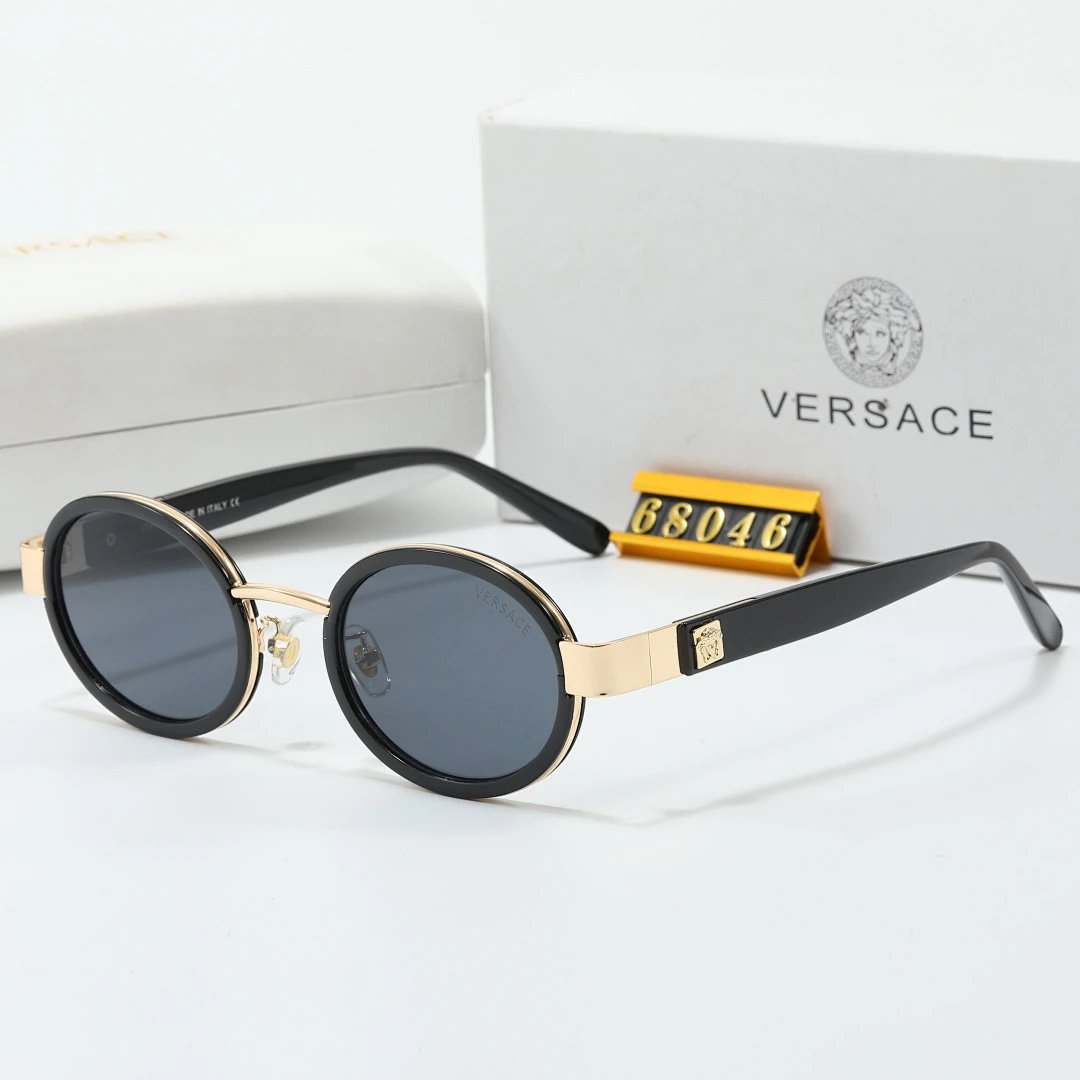 Versace Gray Tinted Lens Designer Sunglasses, Polished Frame Style 04