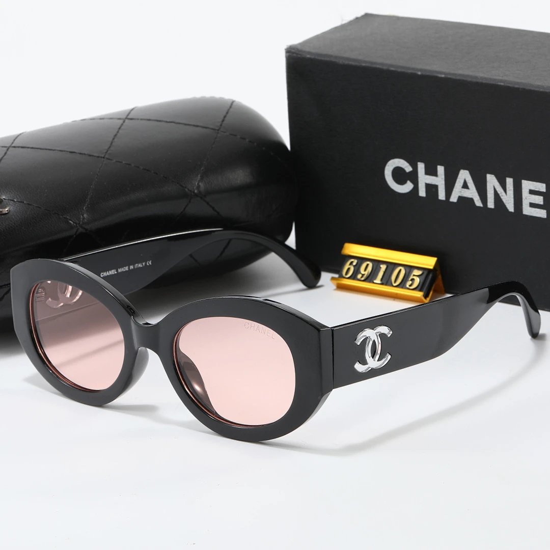 Chanel Black Tinted Lens Square Sunglasses, Polished Frame Style 16