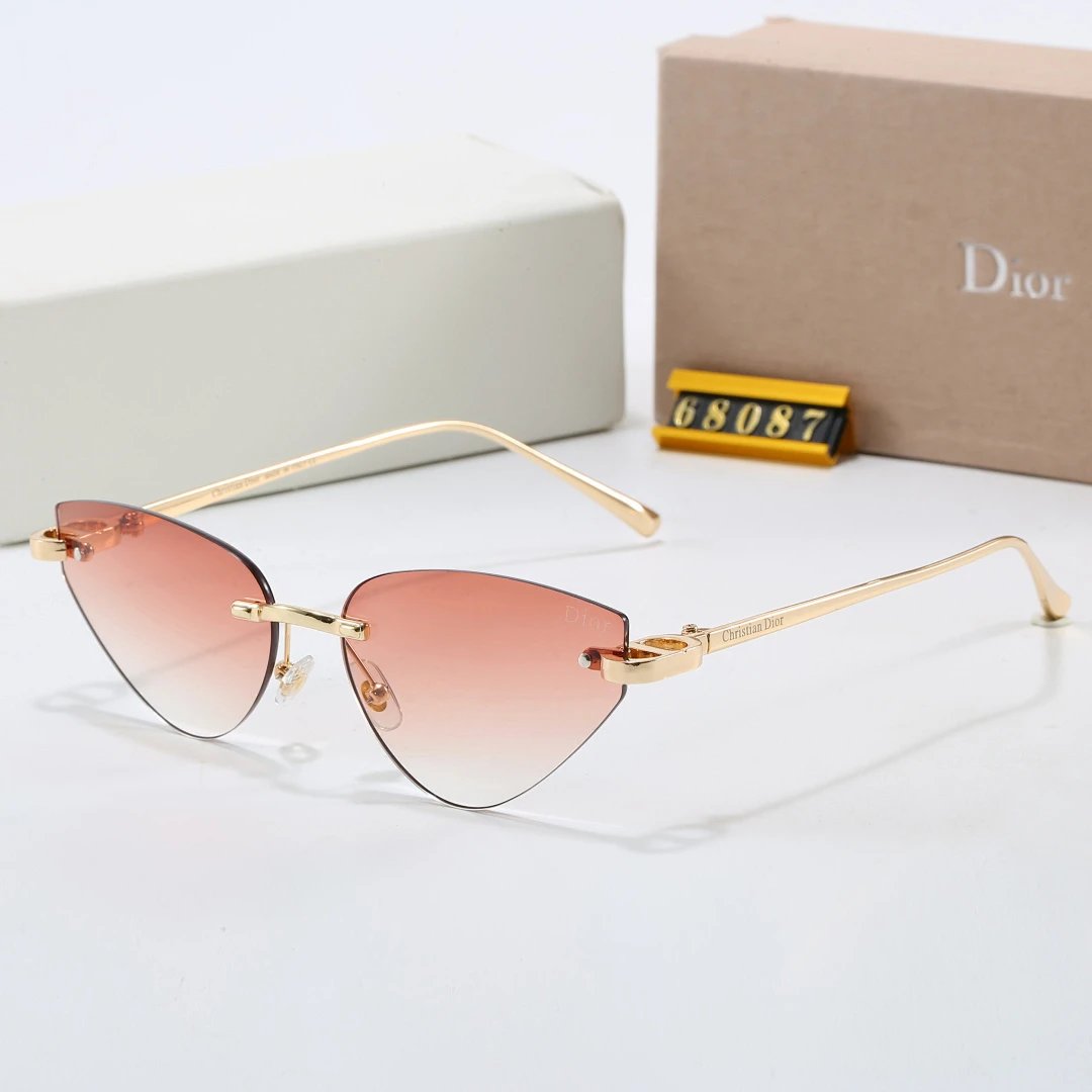 Dior Brown Tinted Lens Square Sunglasses, Polished Frame Style 14