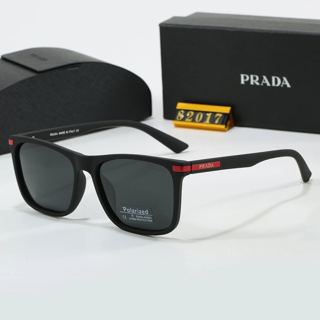 Prada Black Tinted Lens Designer Sunglasses, Polished Frame Style 02