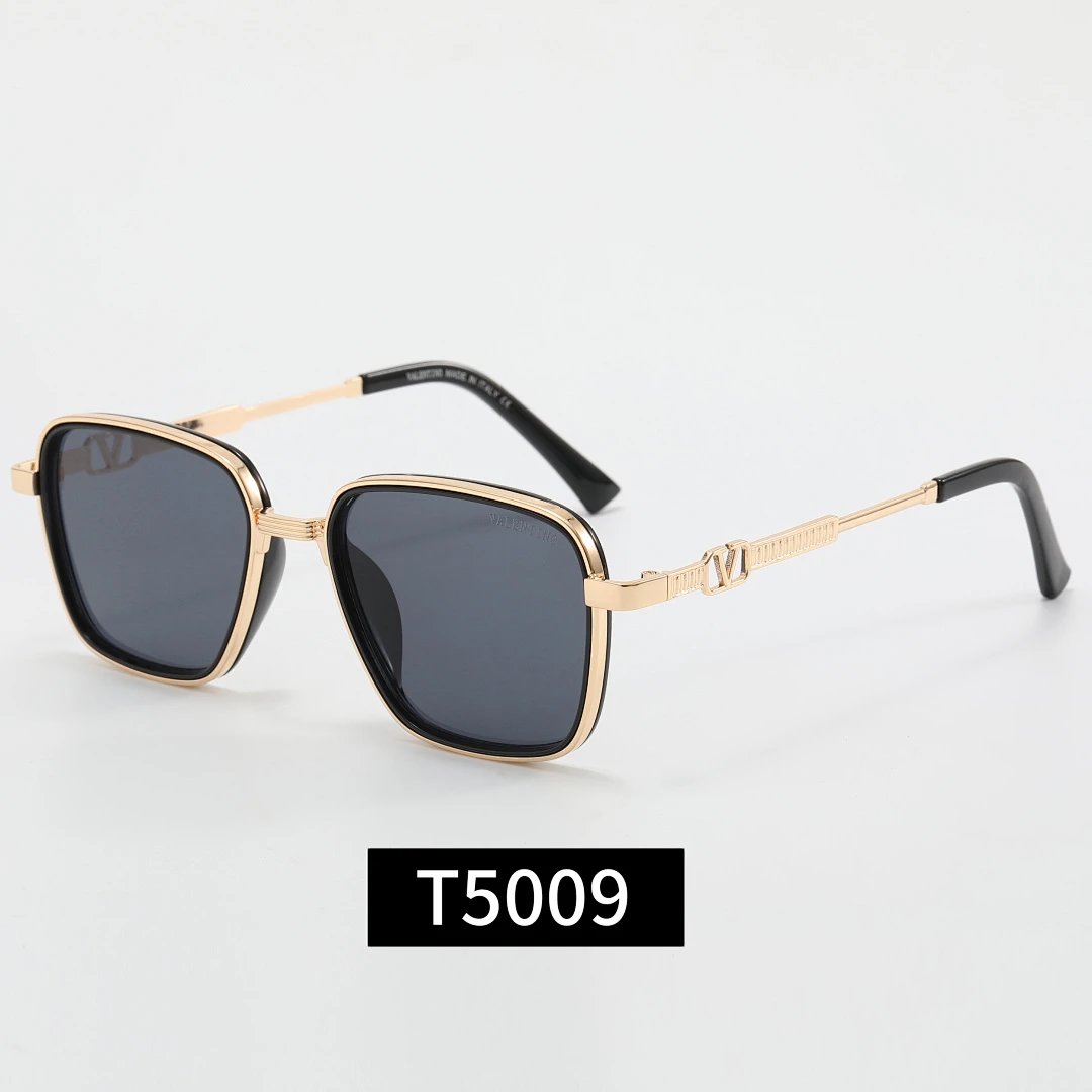 Valentino Black Tinted Lens Square Sunglasses, Polished Frame Style 19