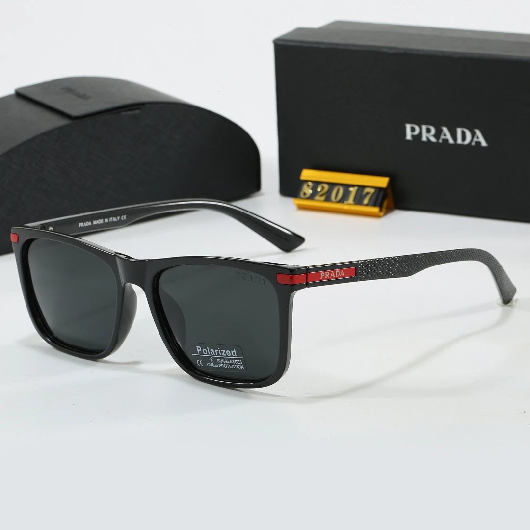 Prada Black Tinted Lens Designer Sunglasses, Polished Frame Style 04