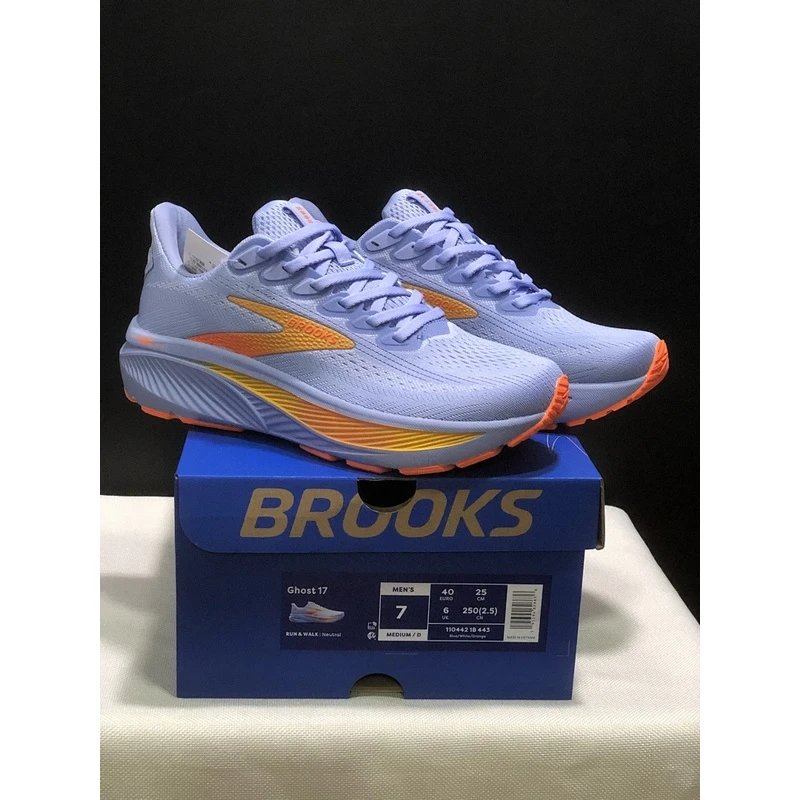 Brooks Ghost 17 Running Shoes Blue Brown - Style 3