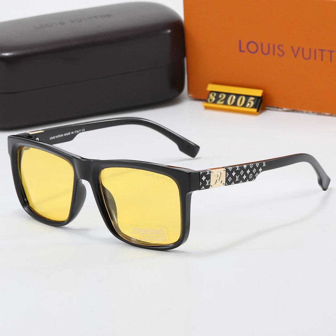 Louis Vuitton Tinted Lens Square Sunglasses, Polished Frame Style 13