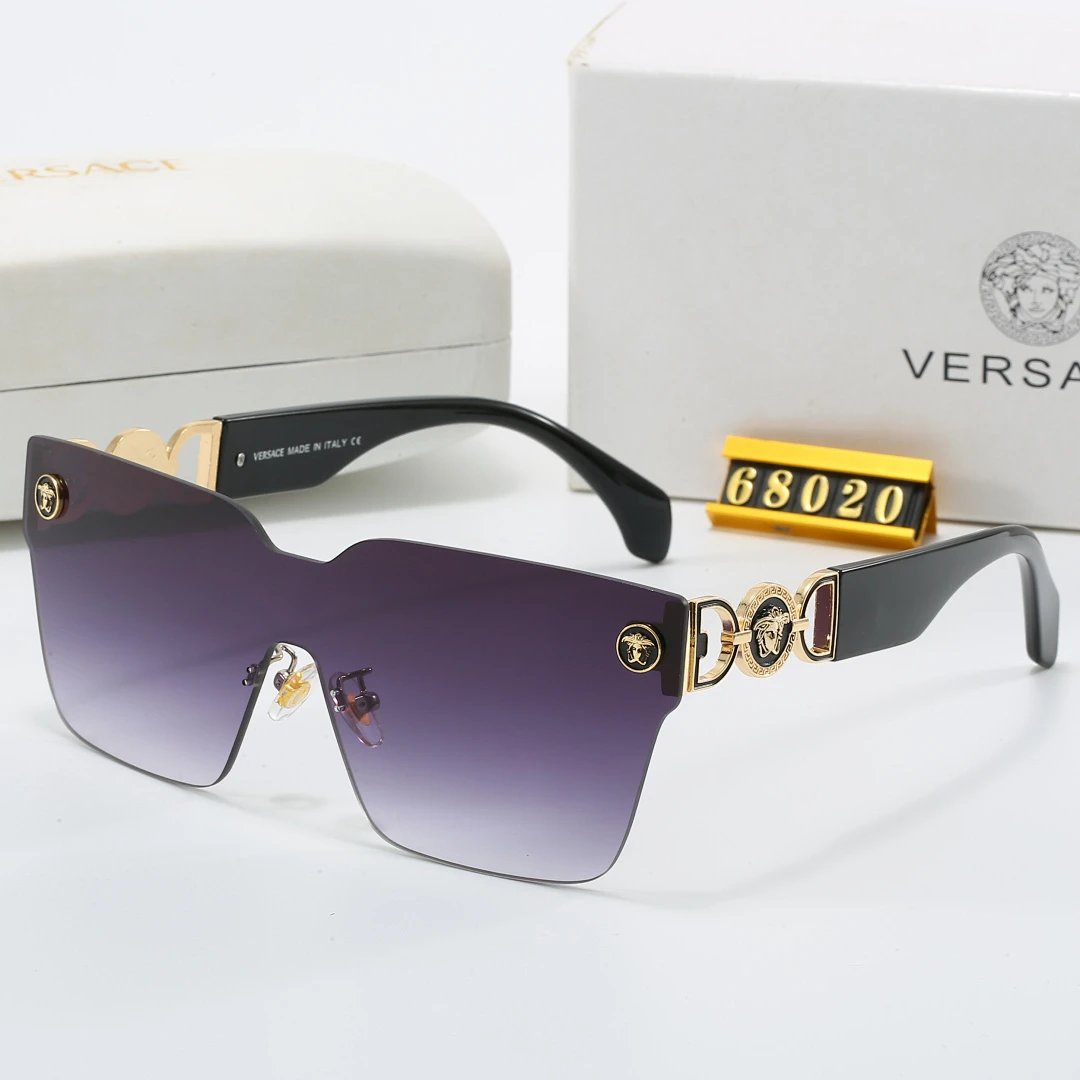 Versace Black Tinted Lens Square Sunglasses, Polished Frame Style 30