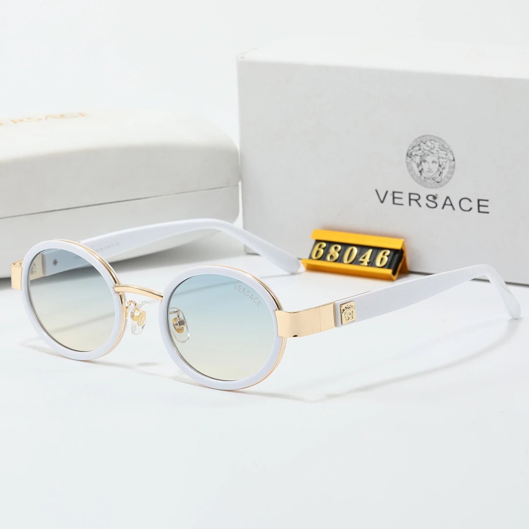 Versace Brown Tinted Lens Square Sunglasses, Polished Frame Style 06