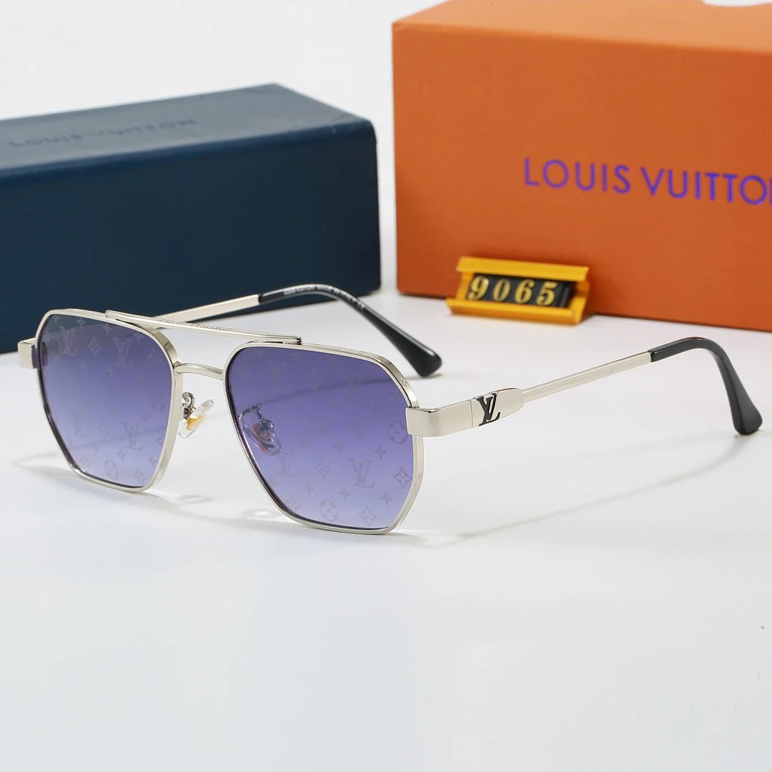 Louis Vuitton Brown Tinted Lens Square Sunglasses, Polished Frame Style 21