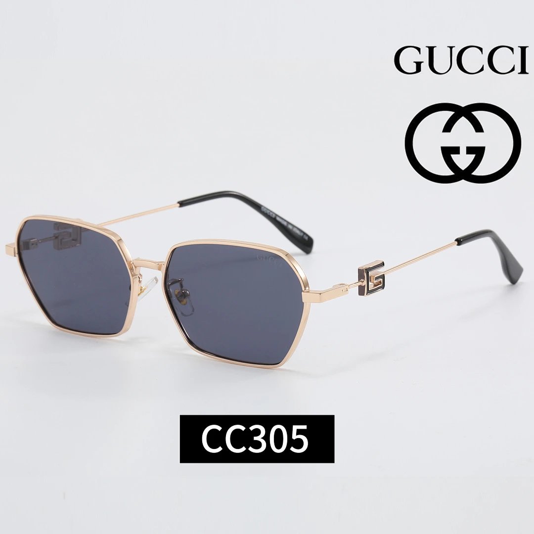 Gucci Black Tinted Lens Square Sunglasses, Polished Frame Style 30