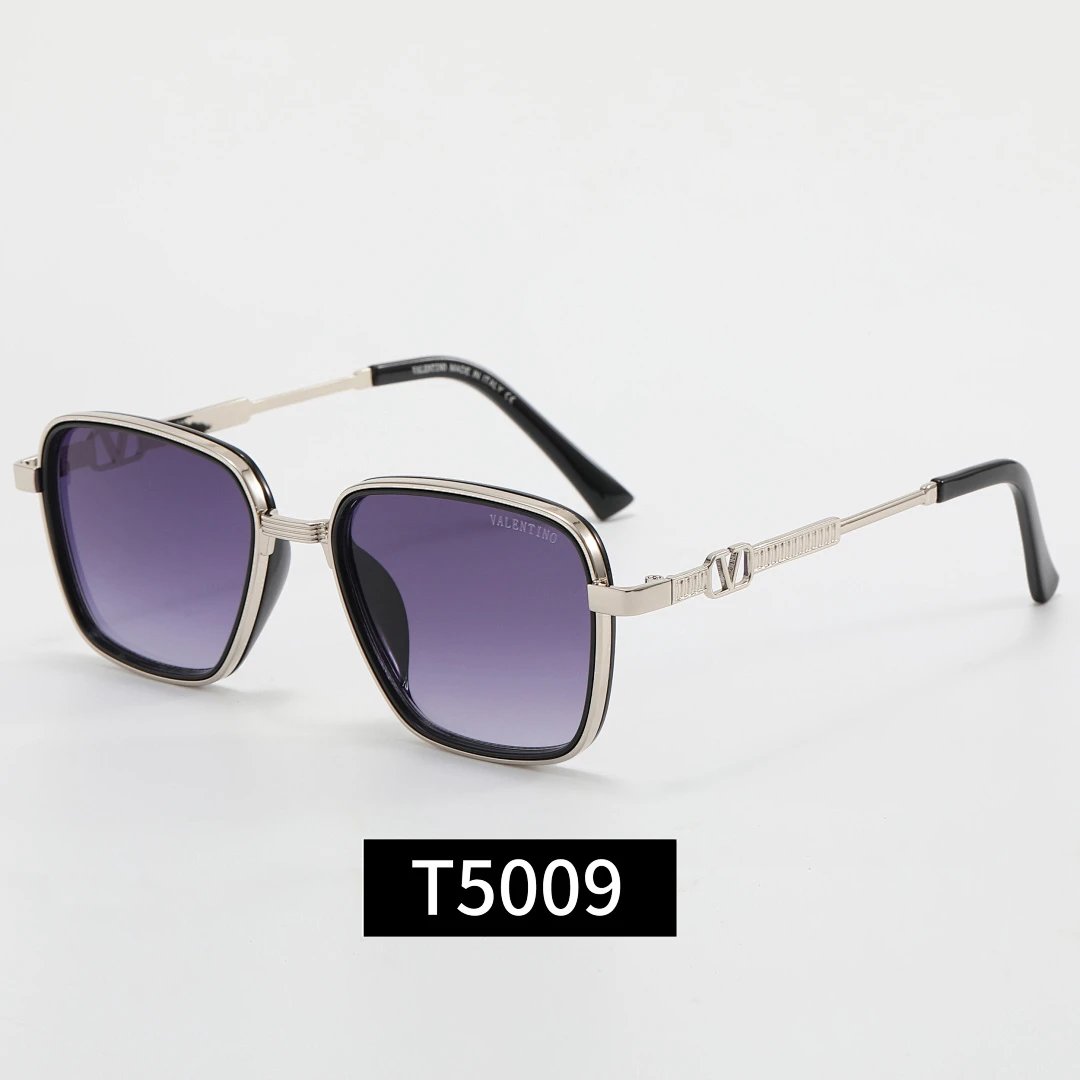 Valentino Gray Tinted Lens Square Sunglasses, Polished Frame Style 18