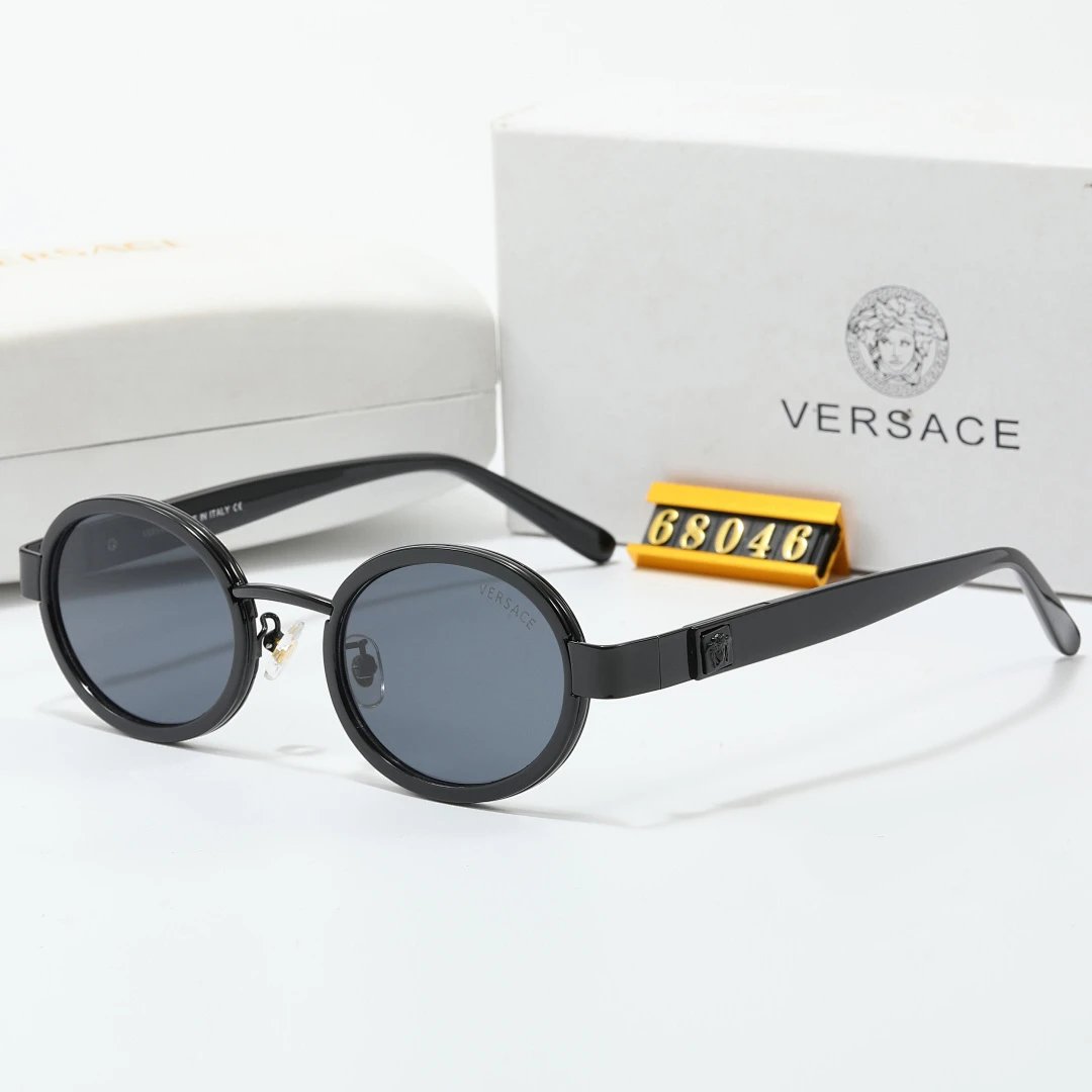 Versace Gray Tinted Lens Designer Sunglasses, Polished Frame Style 03