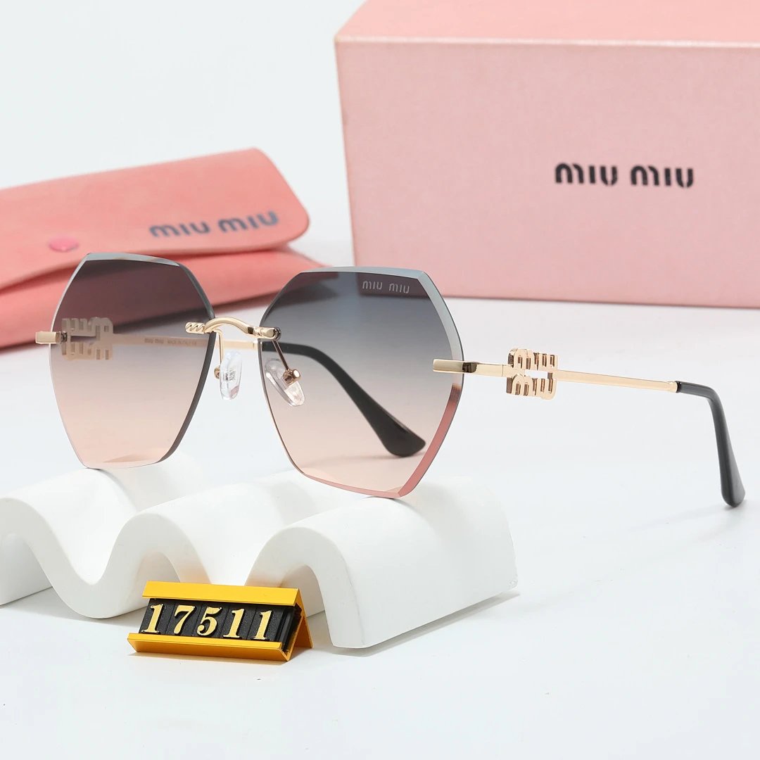 Miu Miu Tinted Lens Square Sunglasses, Polished Frame Style 16