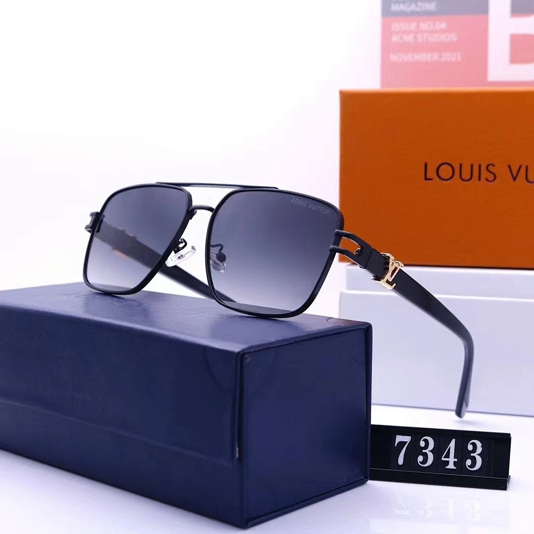 Louis Vuitton Tinted Lens Square Sunglasses, Polished Frame Style 25
