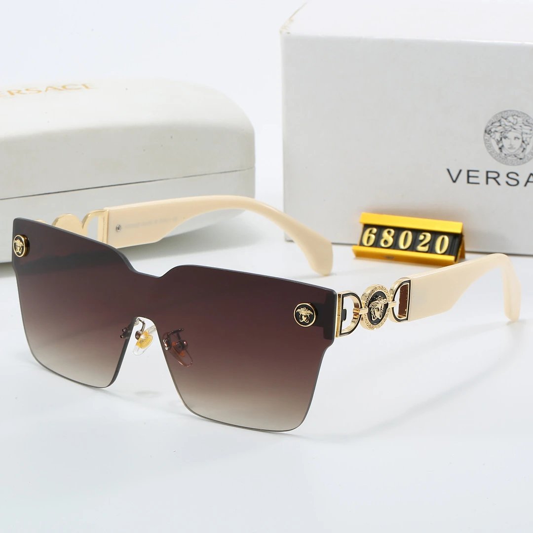 Versace Tinted Lens Square Sunglasses, Polished Frame Style 27
