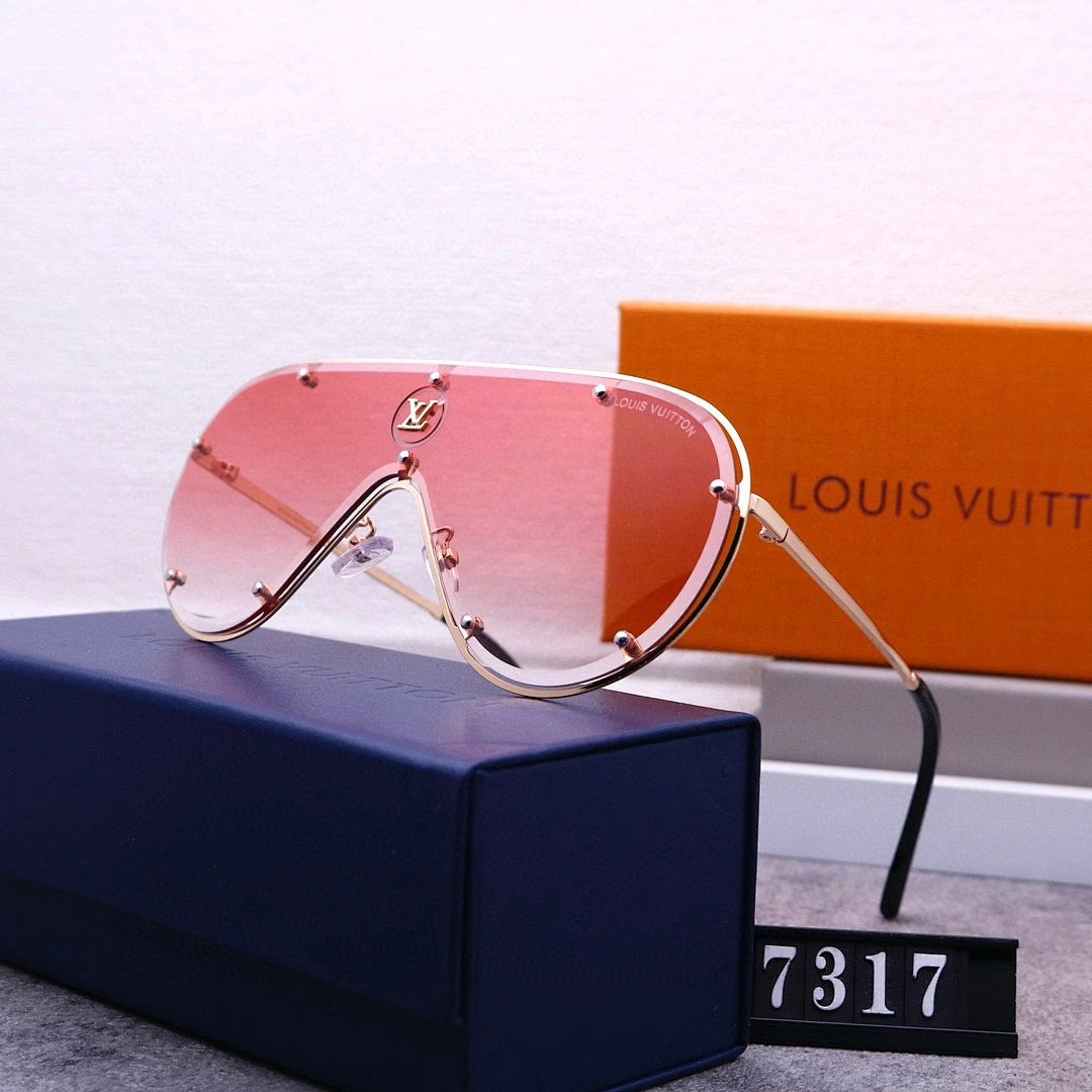 Louis Vuitton Tinted Lens Square Sunglasses, Polished Frame Style 17