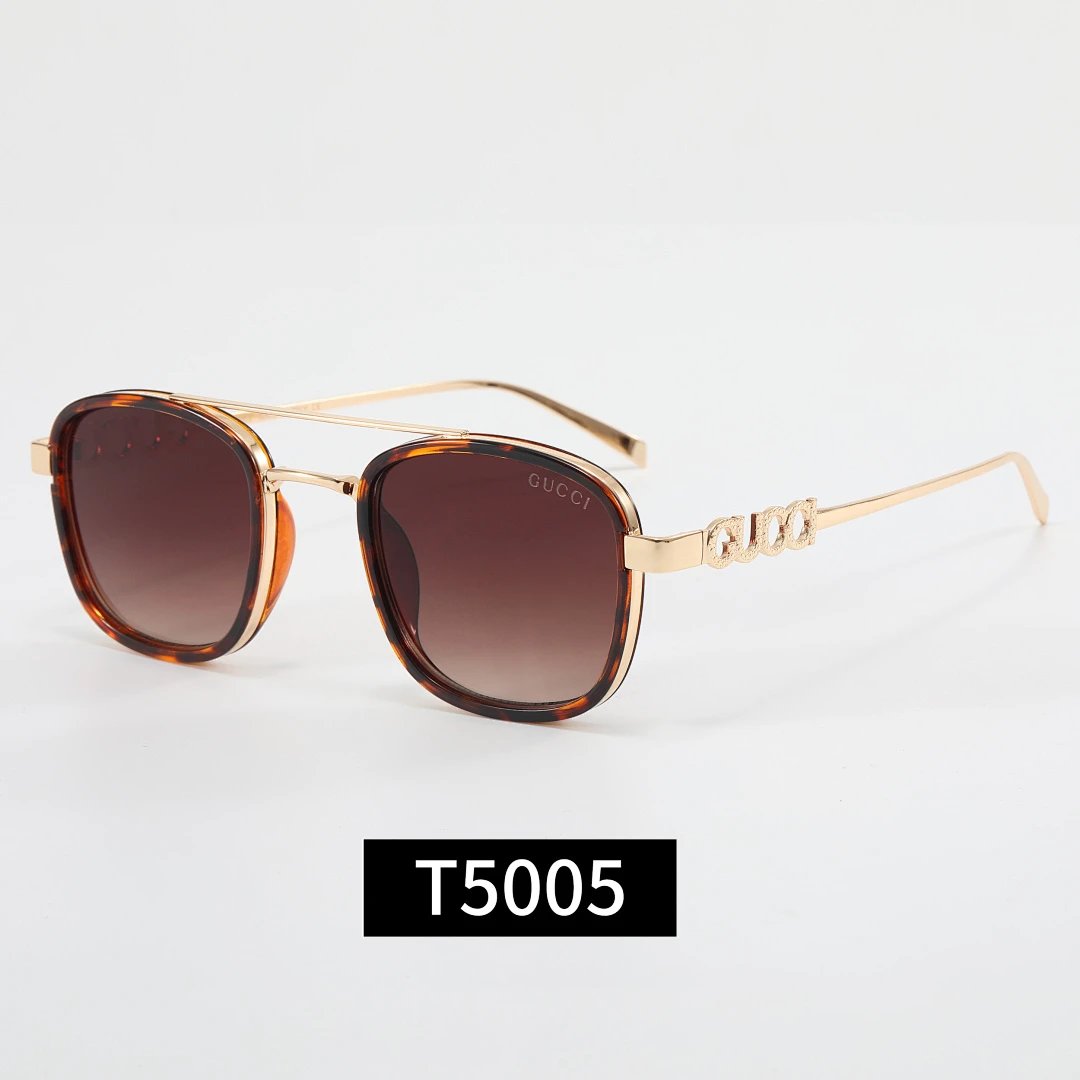 Gucci Tinted Lens Square Sunglasses, Polished Frame Style 14