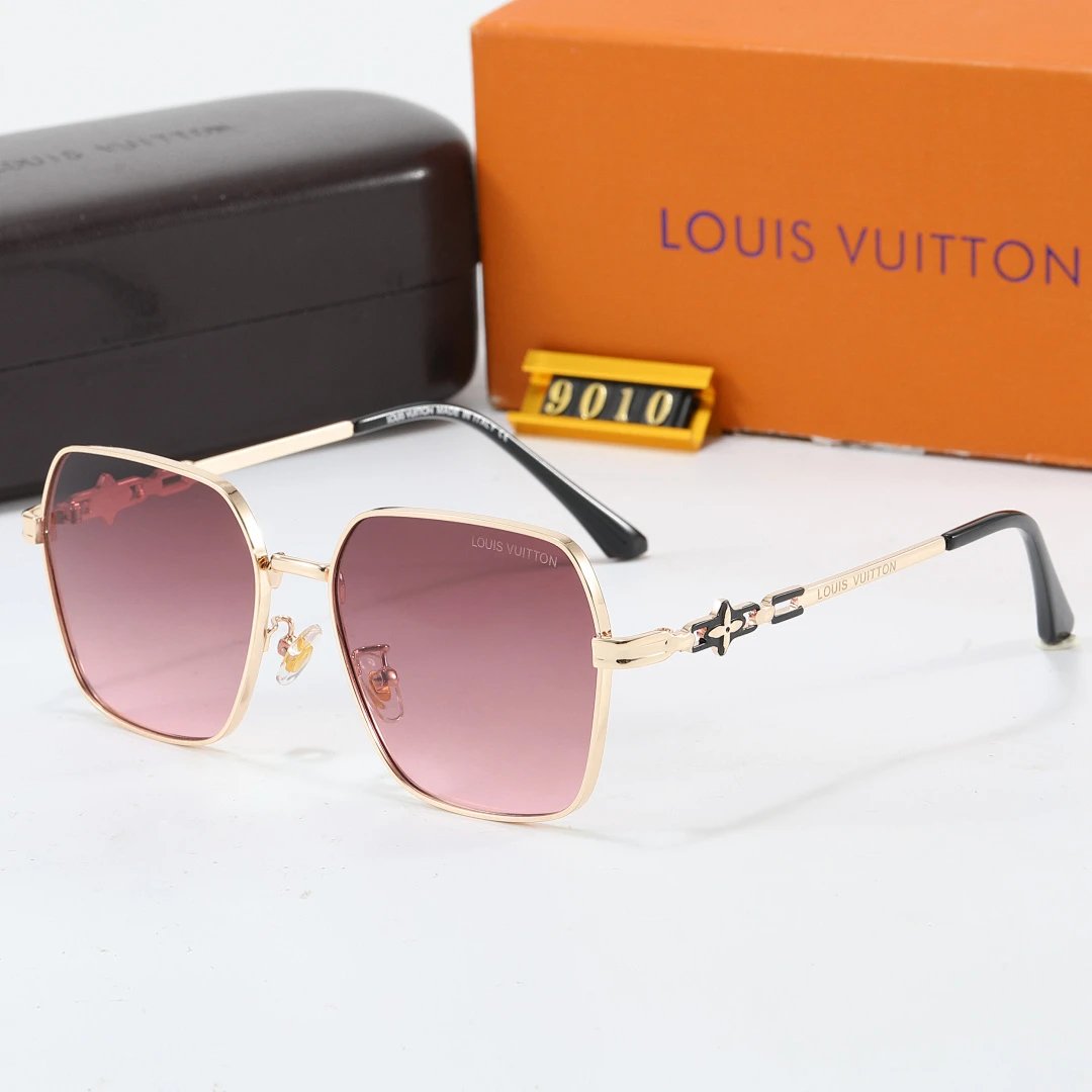 Louis Vuitton Brown Tinted Lens Square Sunglasses, Polished Frame Style 35