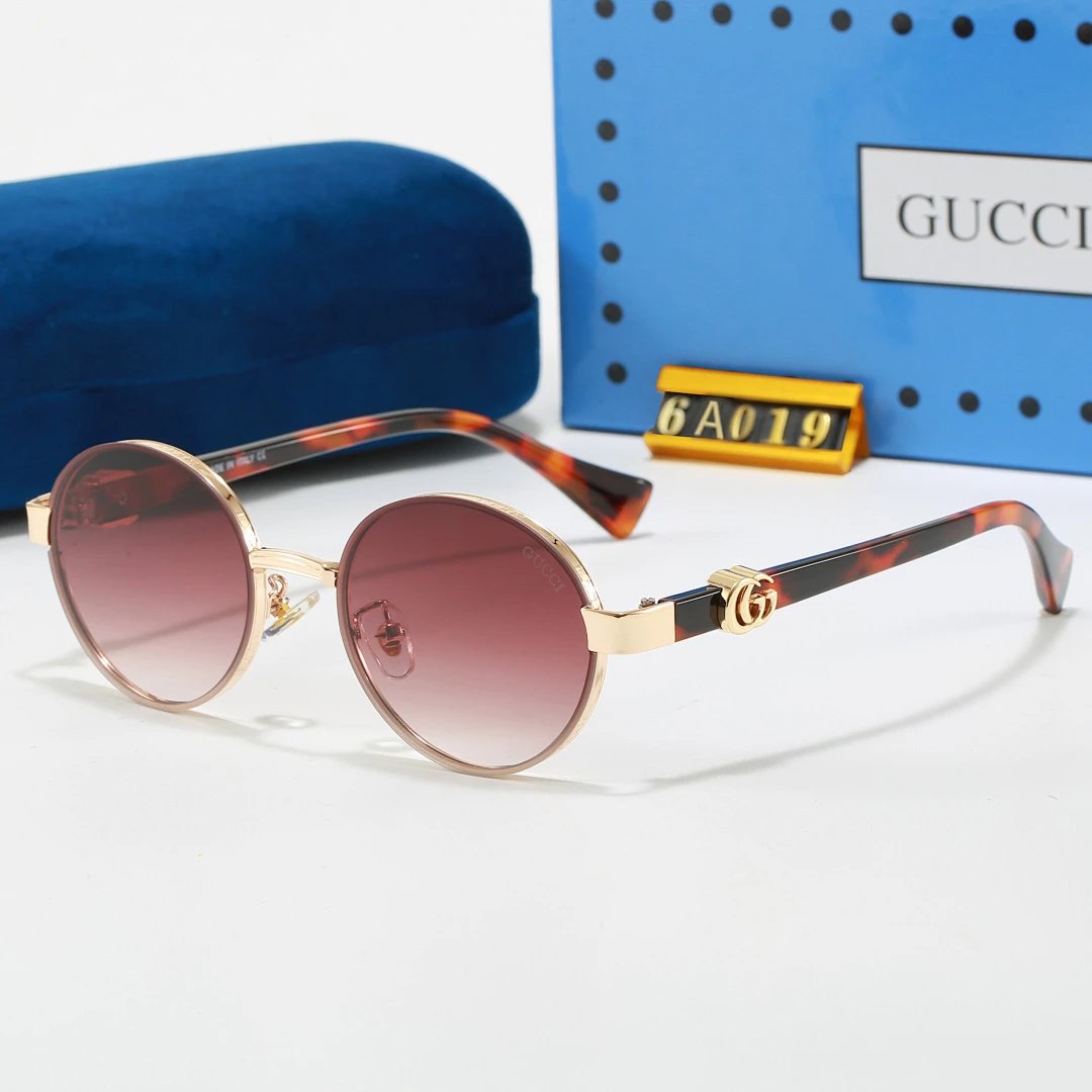 Gucci Blue Tinted Lens Square Sunglasses, Polished Frame Style 08