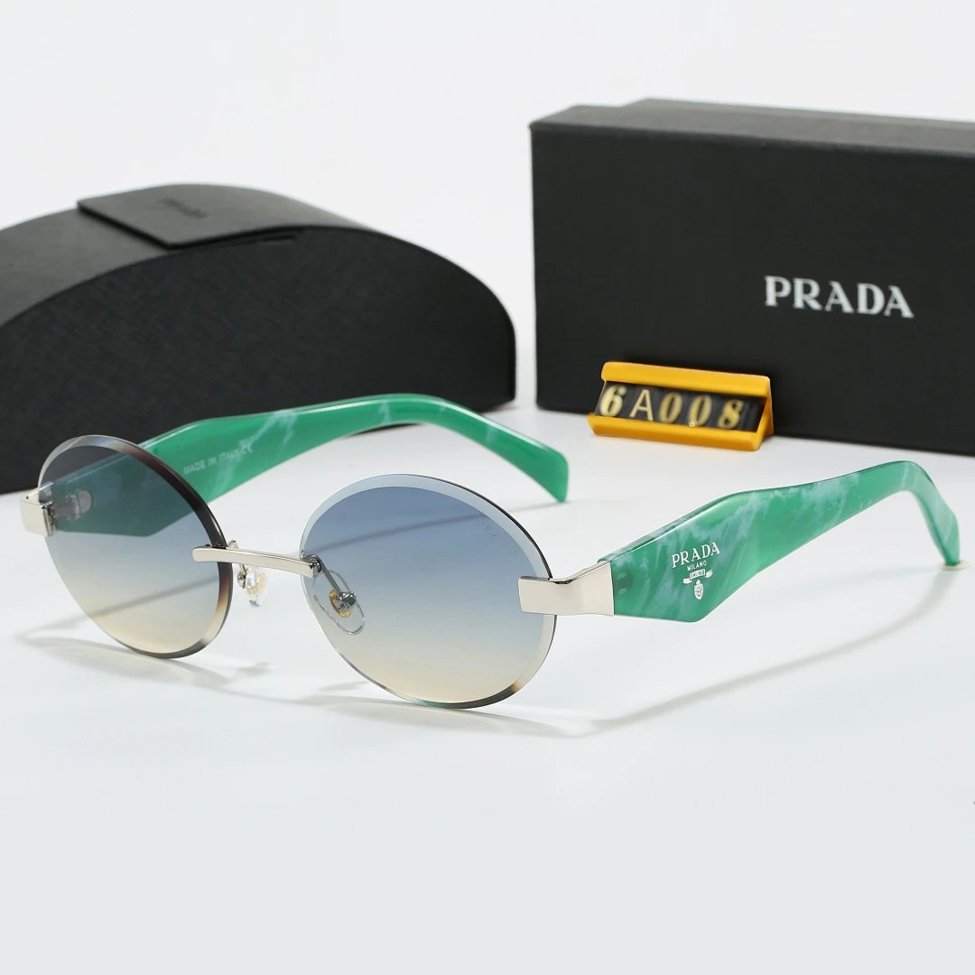 Prada Black Tinted Lens Square Sunglasses, Polished Frame Style 26
