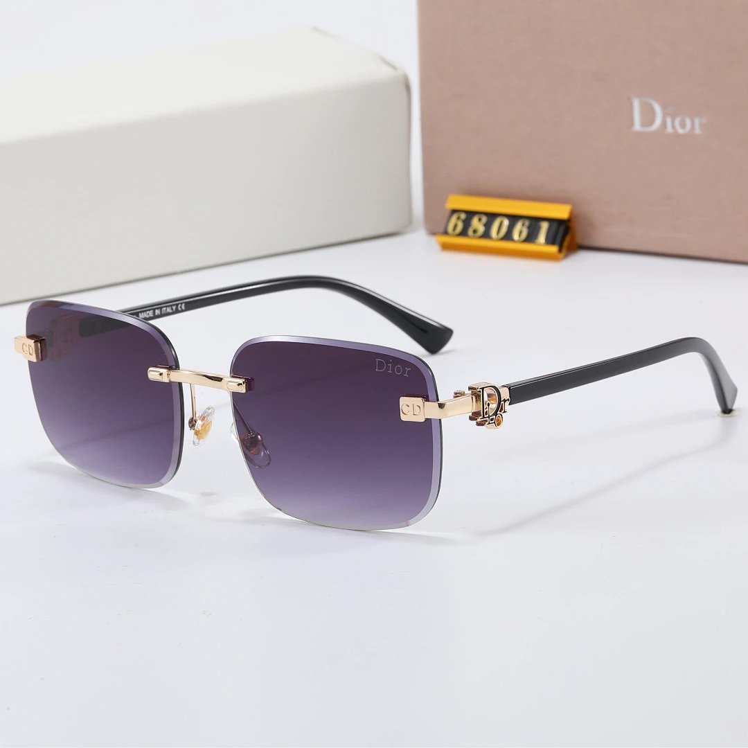Dior Gray Tinted Lens Square Sunglasses, Polished Frame Style 15