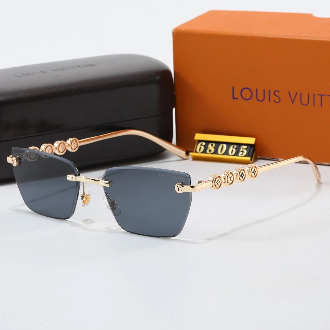 Louis Vuitton Tinted Lens Square Sunglasses, Polished Frame Style 29