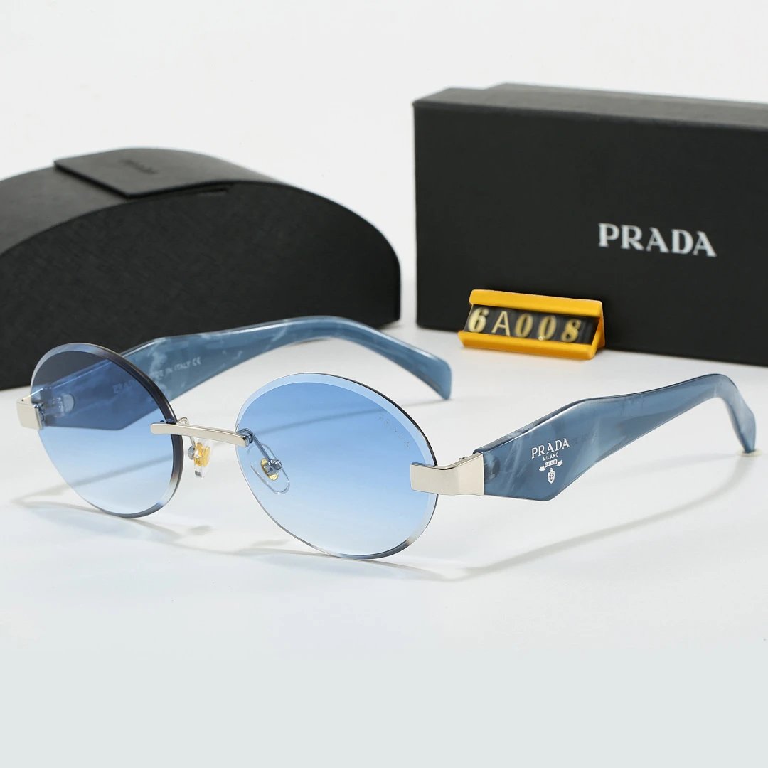 Prada Black Tinted Lens Square Sunglasses, Polished Frame Style 25