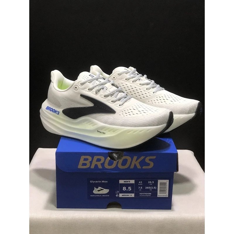 Brooks Running Shoes White Grey - Style 6