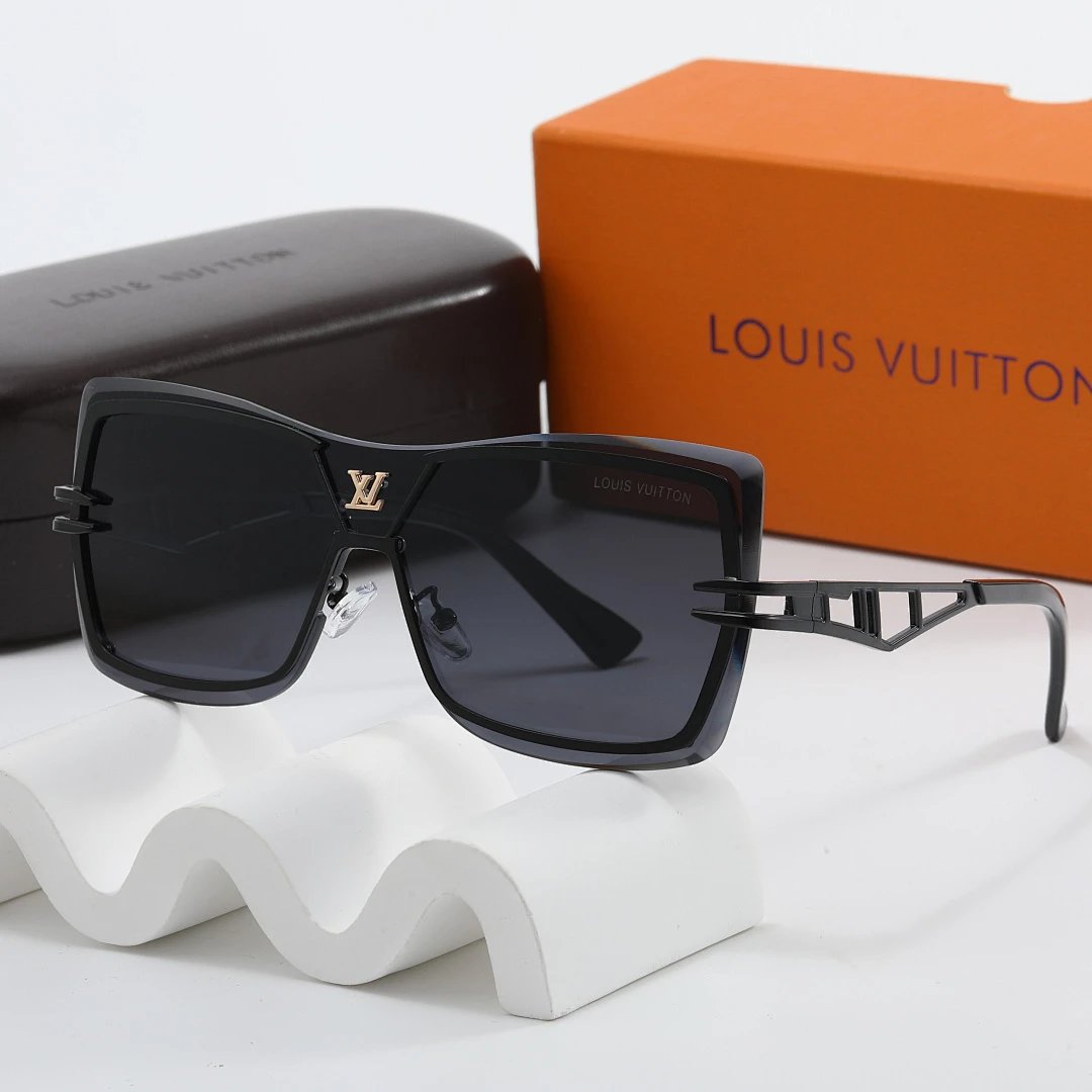 Louis Vuitton Tinted Lens Square Sunglasses, Polished Frame Style 14