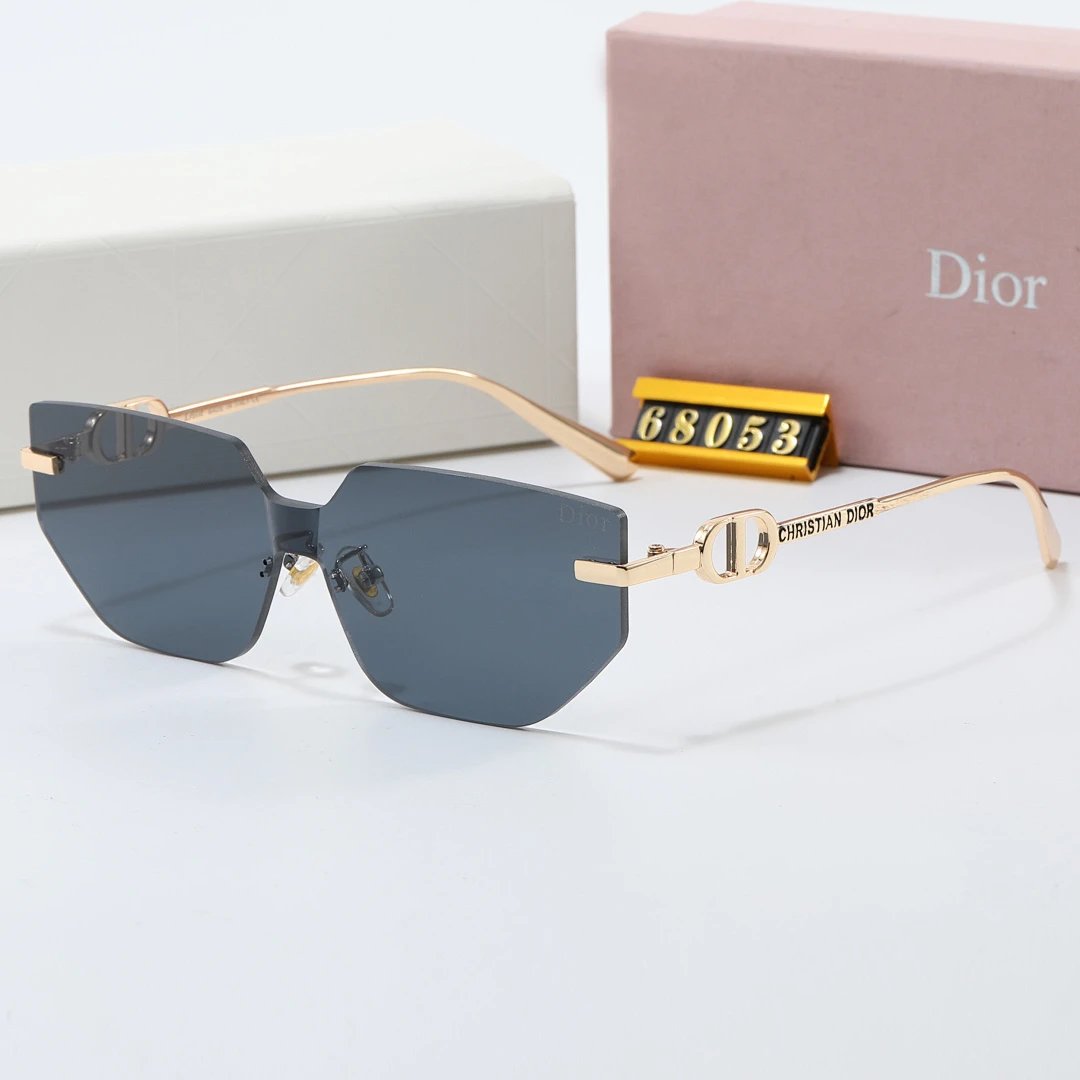 Dior Gray Tinted Lens Square Sunglasses, Polished Frame Style 29