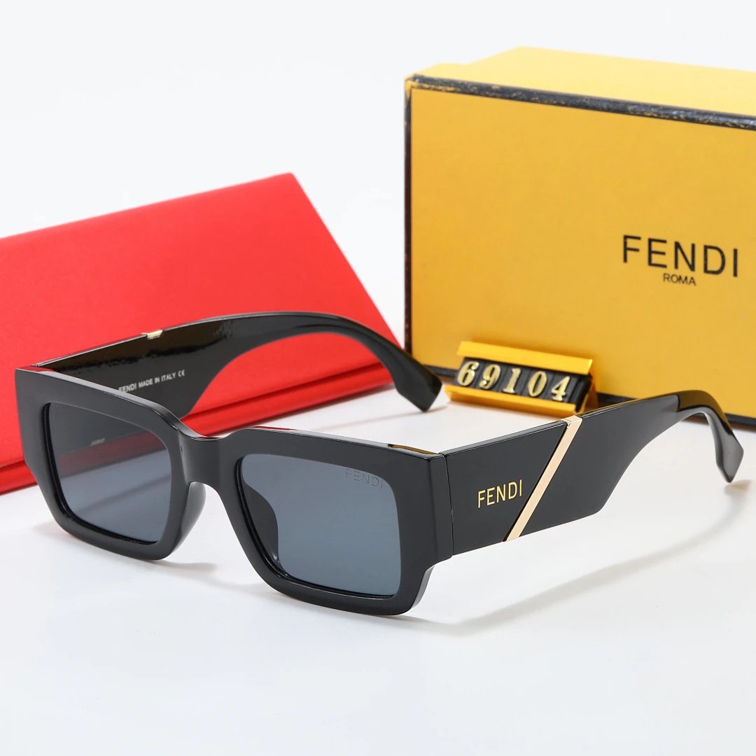 Fendi Brown Tinted Lens Designer Sunglasses, Polished Frame Style 03