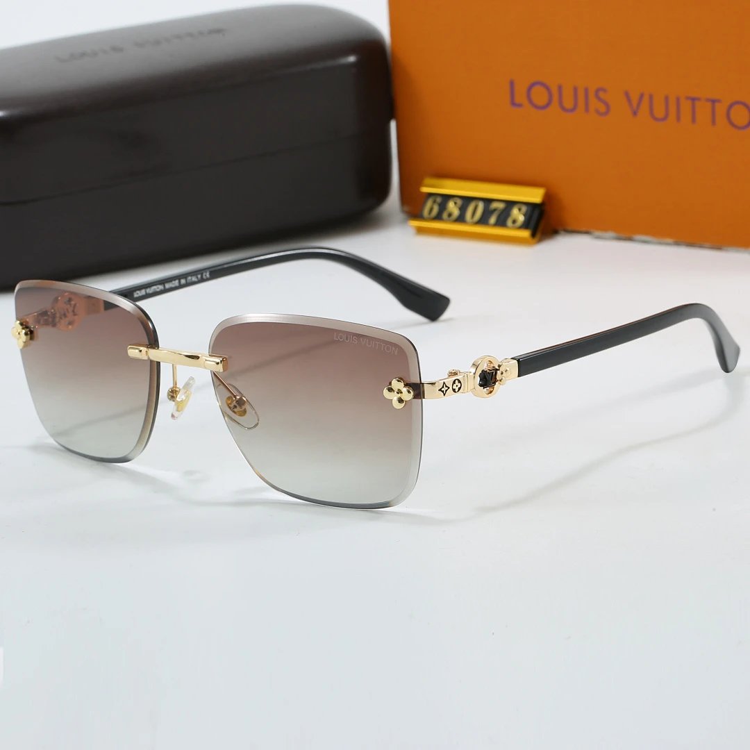 Louis Vuitton Tinted Lens Square Sunglasses, Polished Frame Style 11
