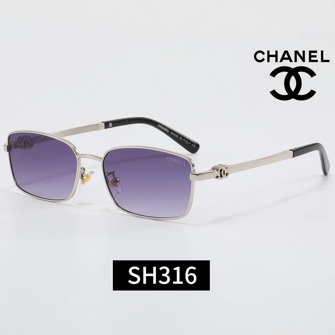 Chanel Gray Tinted Lens Square Sunglasses, Polished Frame Style 05
