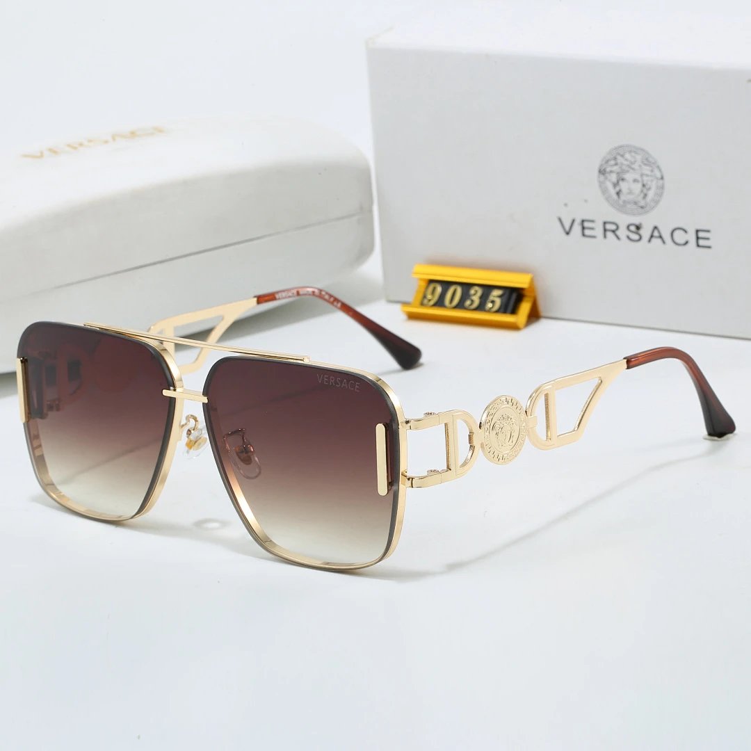 Versace Tinted Lens Square Sunglasses, Polished Frame Style 07