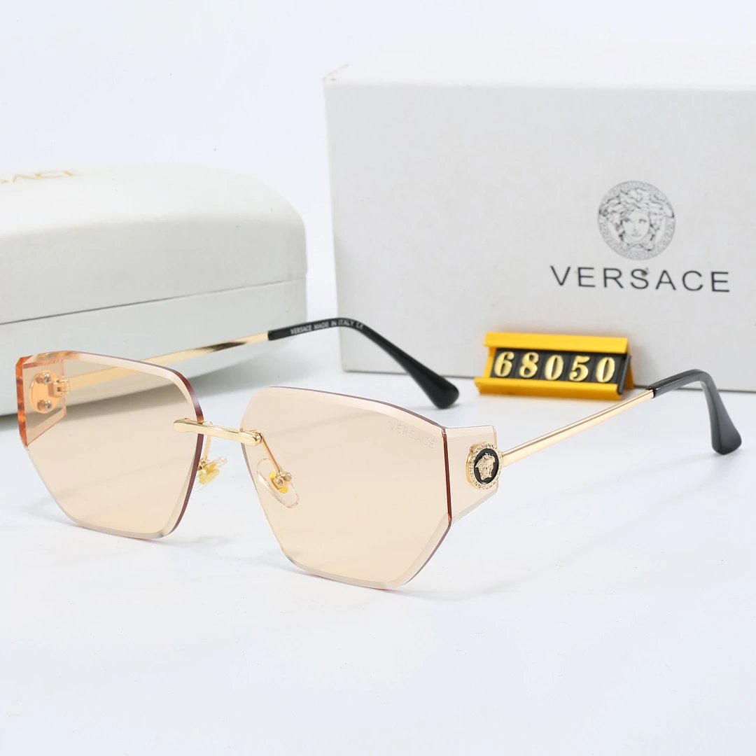 Versace Tinted Lens Square Sunglasses, Polished Frame Style 08