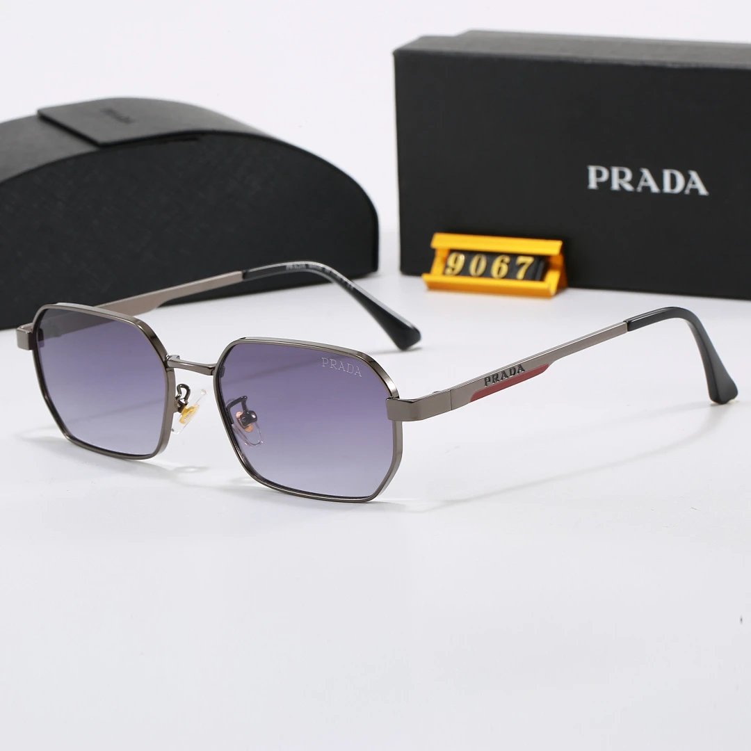Prada Black Tinted Lens Square Sunglasses, Polished Frame Style 20