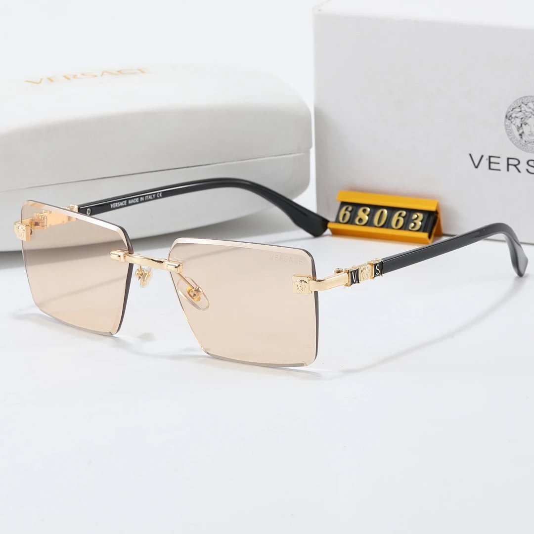 Versace Tinted Lens Square Sunglasses, Polished Frame Style 12