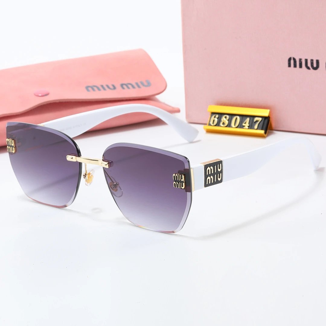 Miu Miu Tinted Lens Square Sunglasses, Polished Frame Style 27