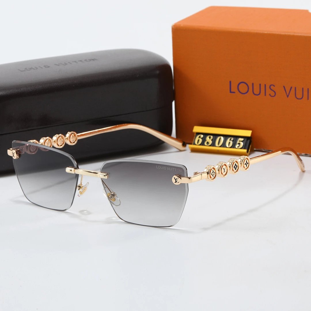 Louis Vuitton Tinted Lens Square Sunglasses, Polished Frame Style 25
