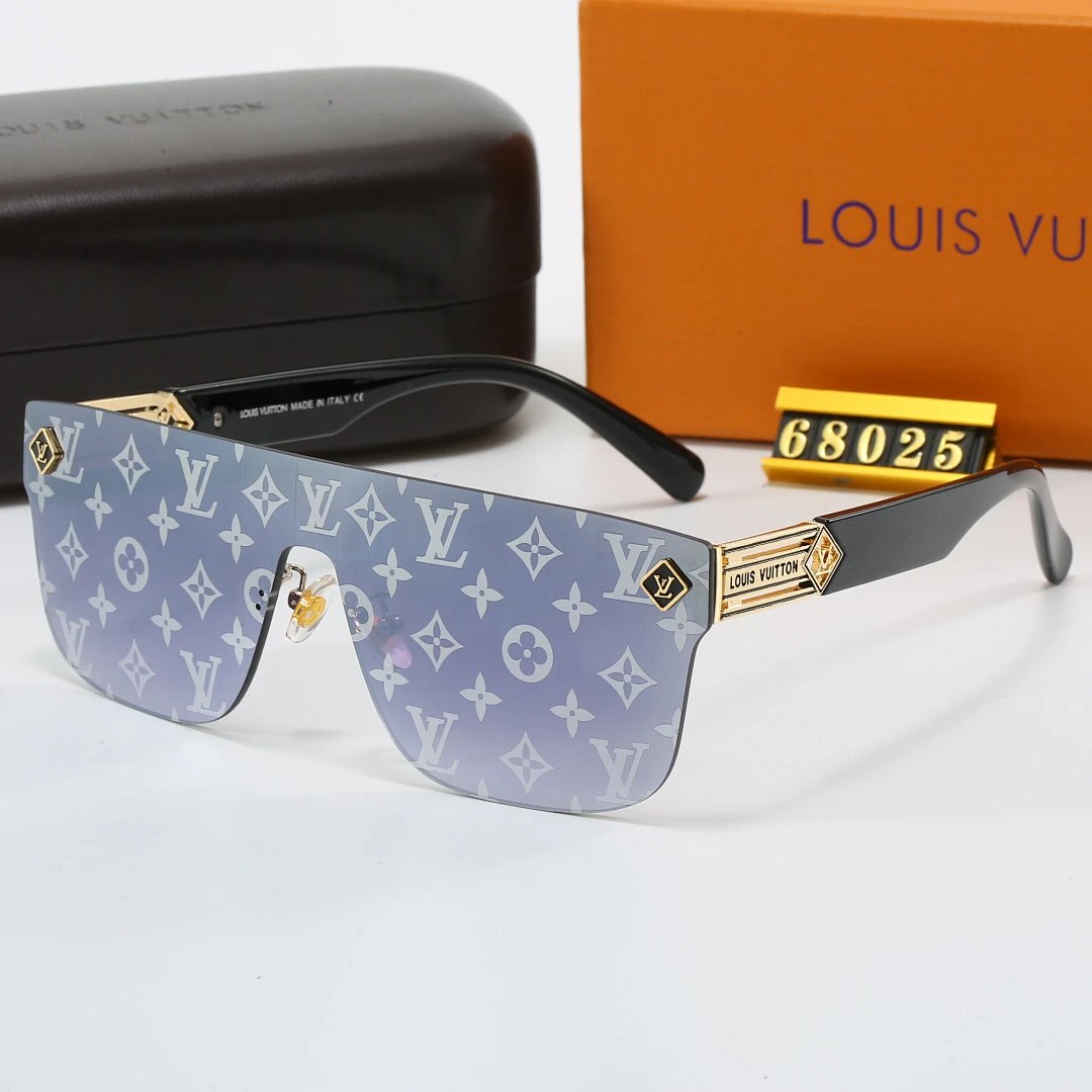 Louis Vuitton Tinted Lens Square Sunglasses, Polished Frame Style 02
