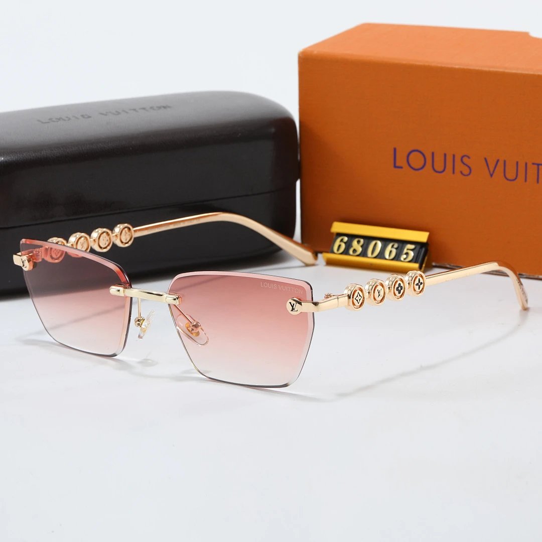 Louis Vuitton Tinted Lens Square Sunglasses, Polished Frame Style 27