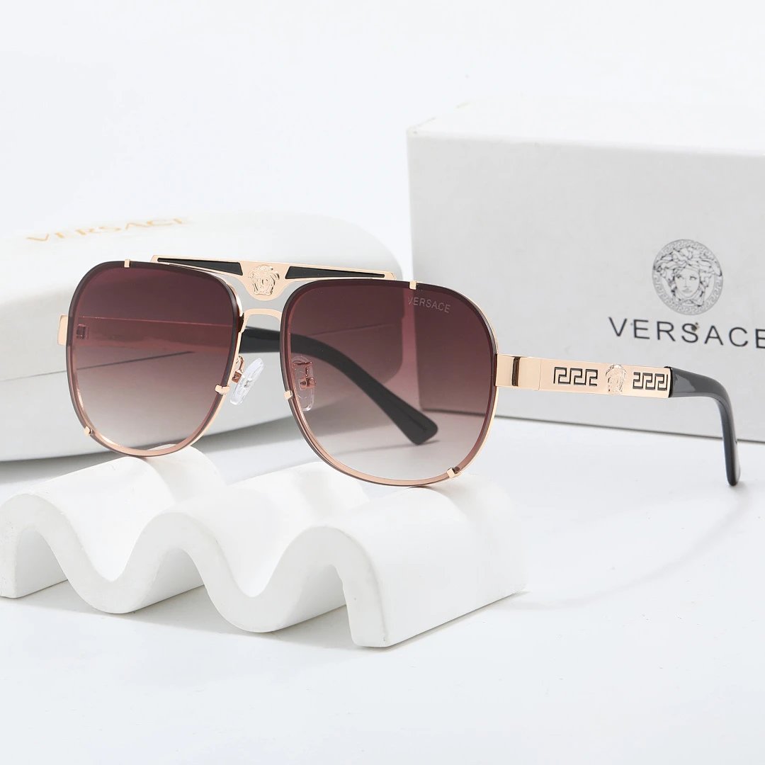 Versace Gray Tinted Lens Designer Sunglasses, Polished Frame Style 04