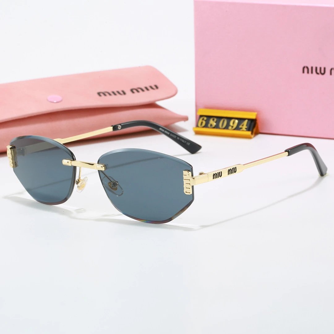 Miu Miu Gray Tinted Lens Square Sunglasses, Polished Frame Style 28