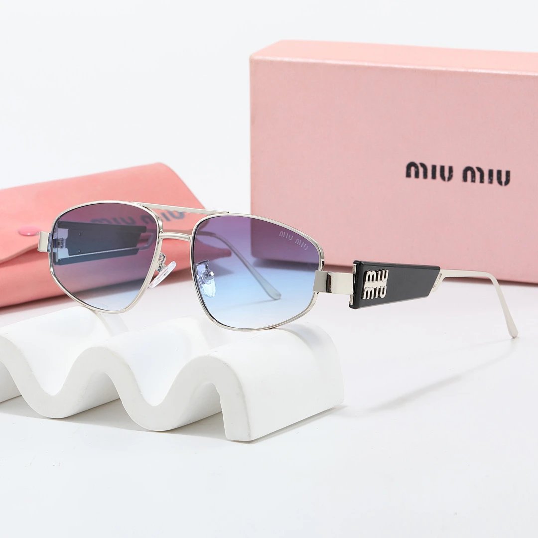 Miu Miu Gray Tinted Lens Square Sunglasses, Polished Frame Style 17