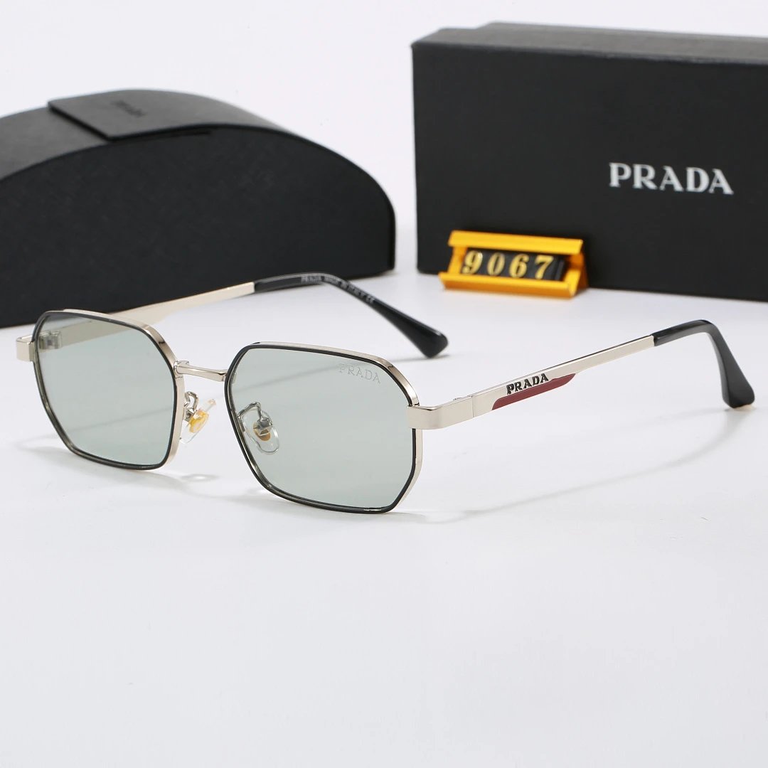Prada Black Tinted Lens Square Sunglasses, Polished Frame Style 15