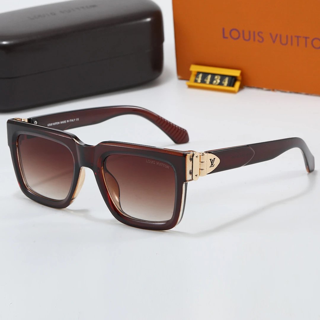 Louis Vuitton Tinted Lens Square Sunglasses, Polished Frame Style 16