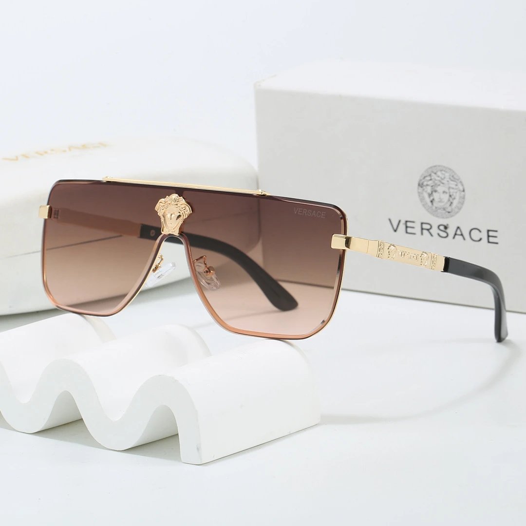 Versace Tinted Lens Square Sunglasses, Polished Frame Style 08