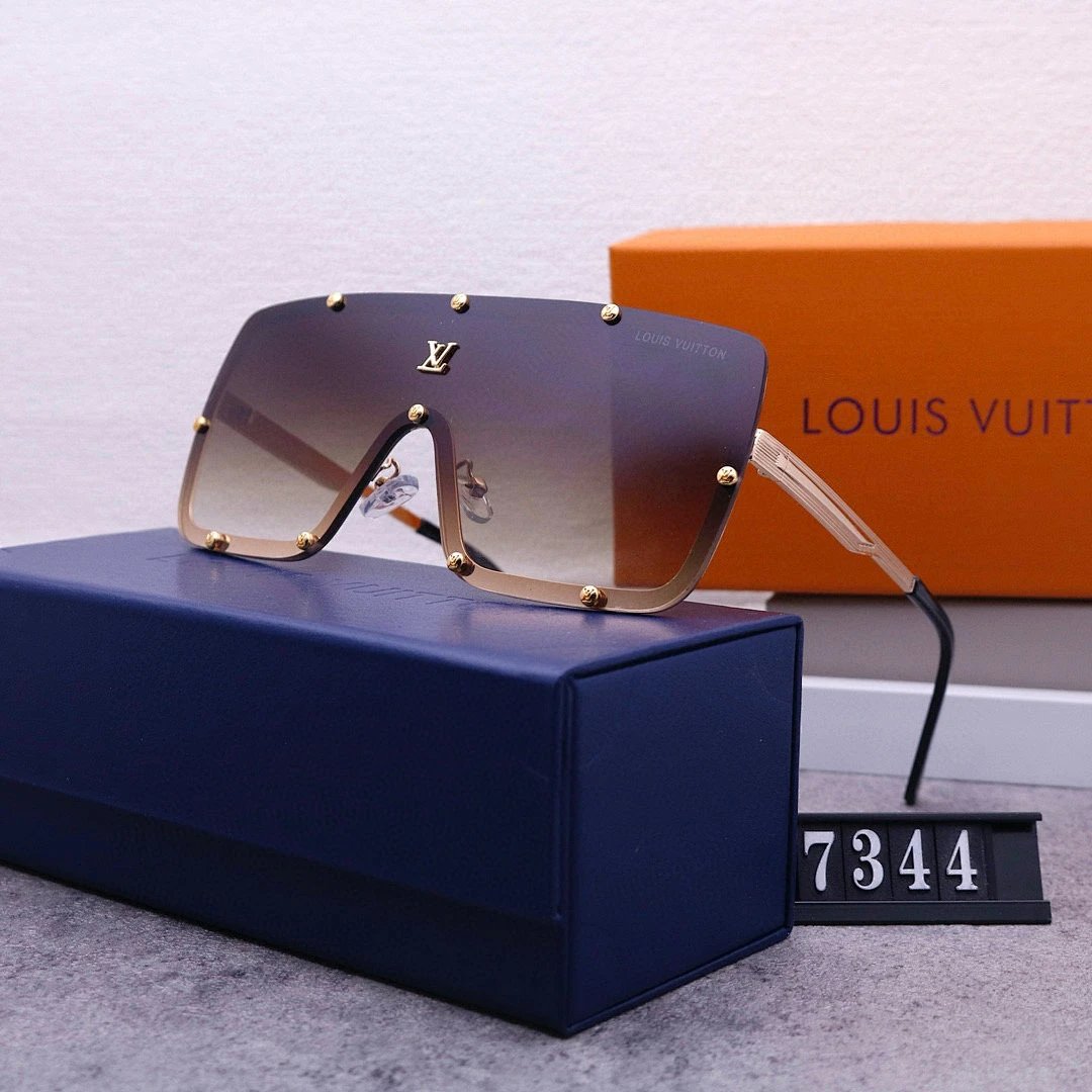 Louis Vuitton Tinted Lens Square Sunglasses, Polished Frame Style 14