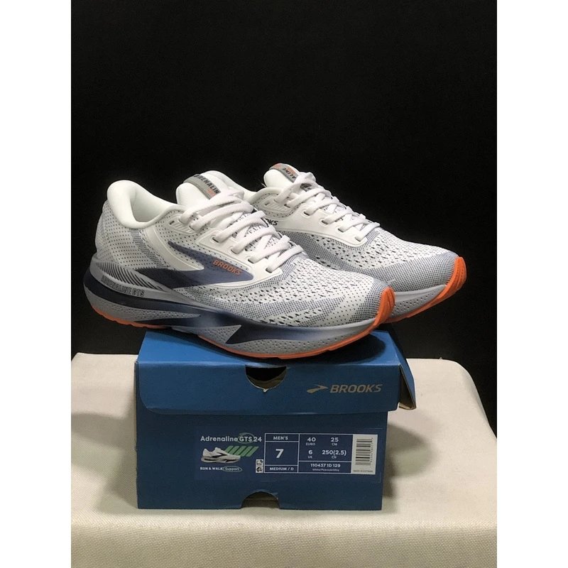 Brooks Adrenaline GT 24 Running Shoes Grey White - Style 2