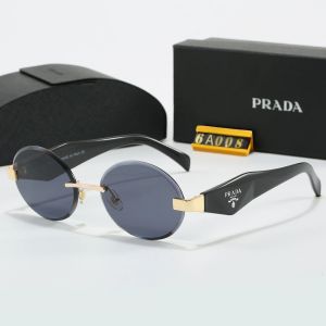 Prada Black Tinted Lens Square Sunglasses, Polished Frame Style 23