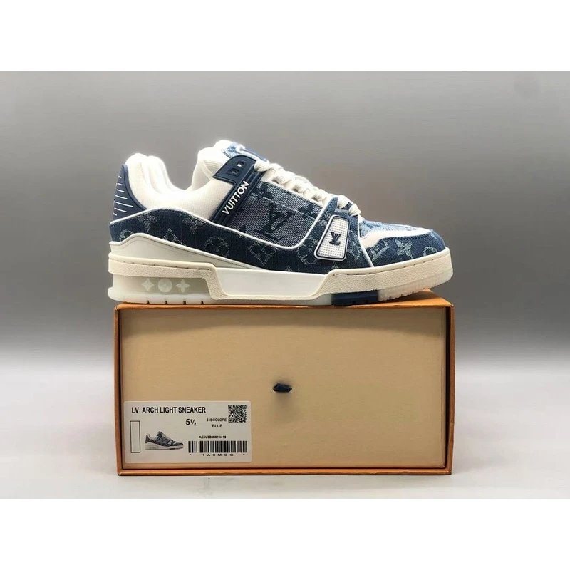 Trainer Low Top Sneakers   round toe lace-up low-top Blue - Style 23