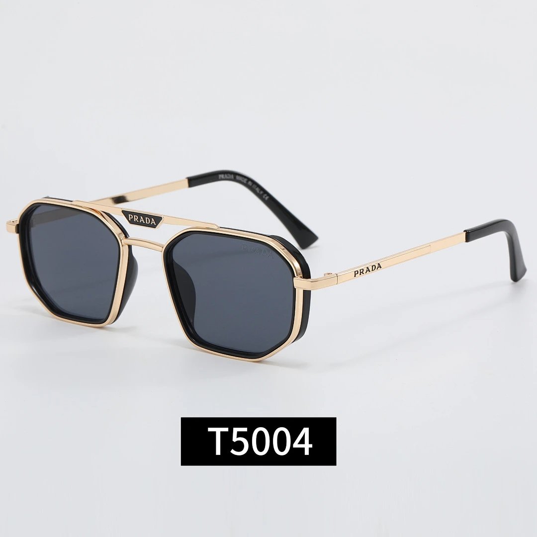 Prada Black Tinted Lens Square Sunglasses, Polished Frame Style 27